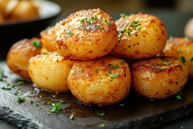 Duck Fat Roasted Baby Potatoes🥔🦆